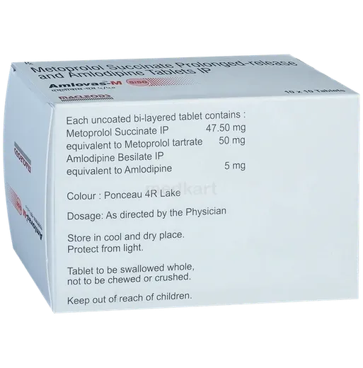 amlovas m 5/50mg tablet 10's
